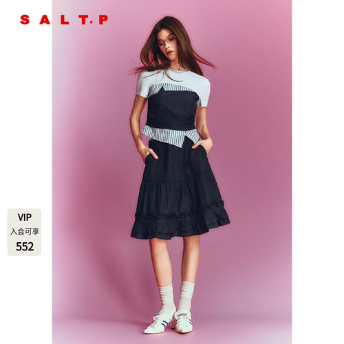 SALT.P可颜假两件短袖T恤女拼接抹胸2026夏季新款AC36260150
