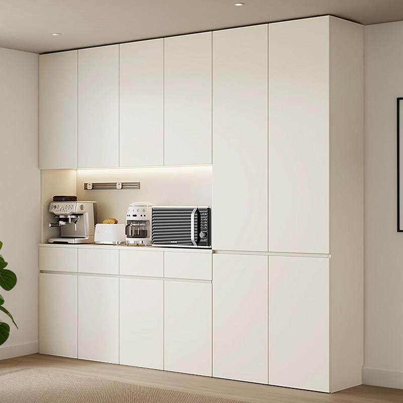 ENF级定制实木餐边柜靠墙一体高柜家用酒柜客厅多功能储物茶水柜