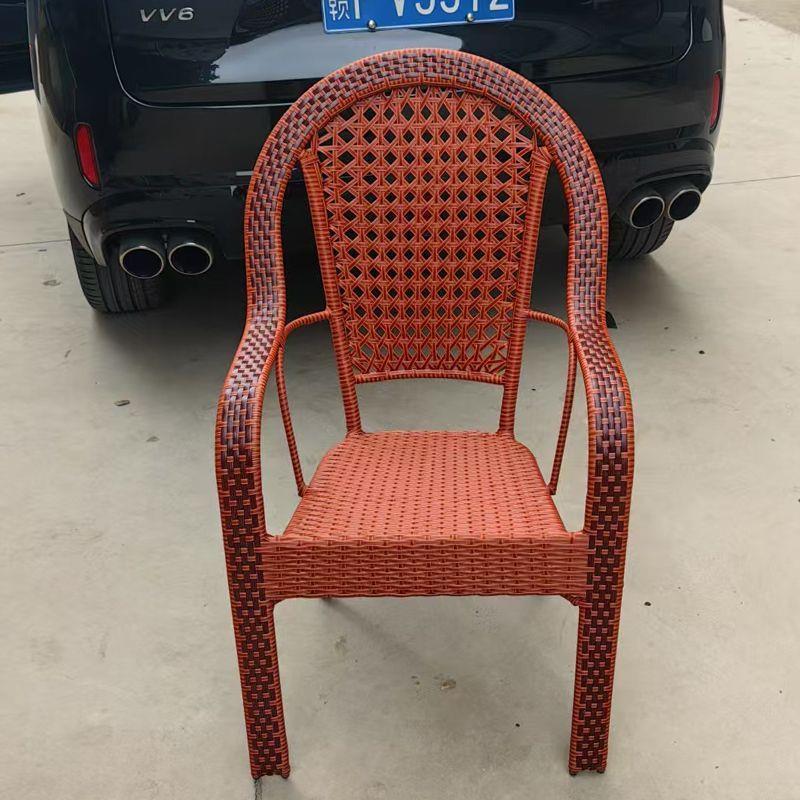 加大靠背加高宽太师椅椅子防水防晒户外阳台庭院藤编藤椅单把休闲