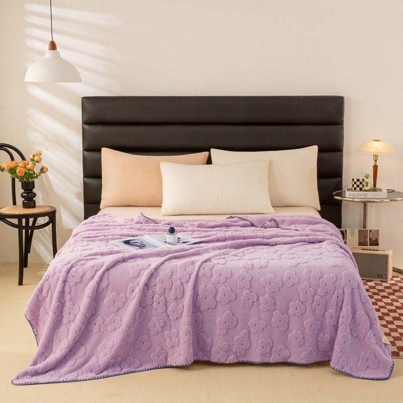 2025秋冬新款单层加厚塔芙绒提花毛毯棉绒舒沙发保暖盖毯批发代发,床上用品,休闲毯/毛毯/绒毯,淘宝优惠券,粉丝福利购,淘宝优惠卷
