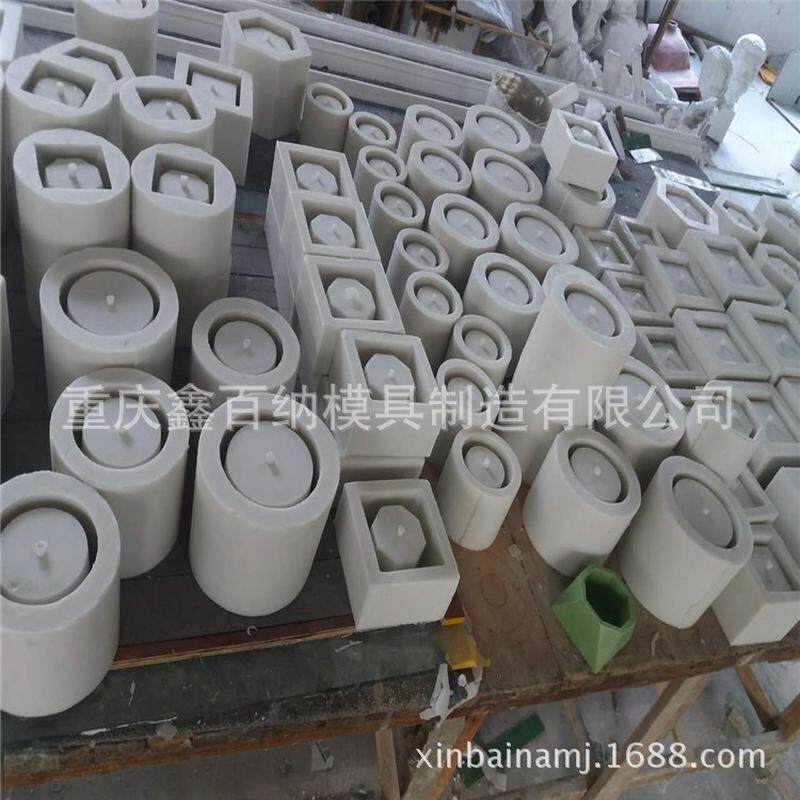 模具多肉花盆清水混泥土花盆摆件硅胶模具diy水泥制品多肉模具
