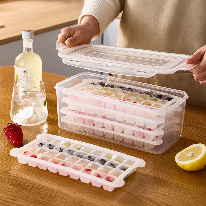 冰块模具商用制冰模具大容量冰块储存盒食品级冷冻制作机冰格神器