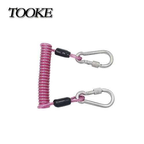 tooke相机潜水壳防水失手绳安全快卸连接挂扣弹簧绳壳钢丝pu