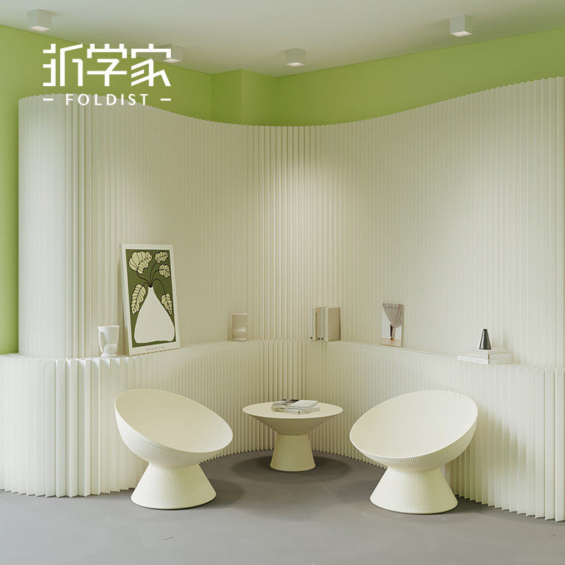 折学家置物纸墙隔断屏风办公室玄关隔档纸墙挡板餐厅房间移动分隔,商业/办公家具,办公屏风/隔断,淘宝优惠券,粉丝福利购,淘宝优惠卷