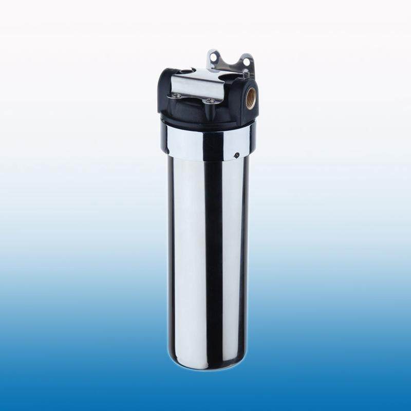 厂家供应台上净水器 10寸不锈钢外壳过滤器 PP棉前置过滤器滤瓶