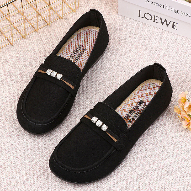 考味佳老北京布鞋春秋女软底防滑一脚蹬豆豆2025黑色不累脚工作鞋,女鞋,传统布鞋,淘宝优惠券,粉丝福利购,淘宝优惠卷