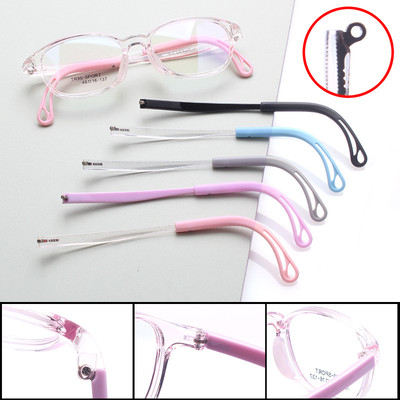 番款勾勾腿儿童近视眼镜腿通常用一对 金属单凸牙1.5可调节长短脚