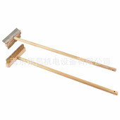 南京钜木柄批发昌铜丝刷带不锈钢刮板 烤箱烤炉清洁刷 总长120cm