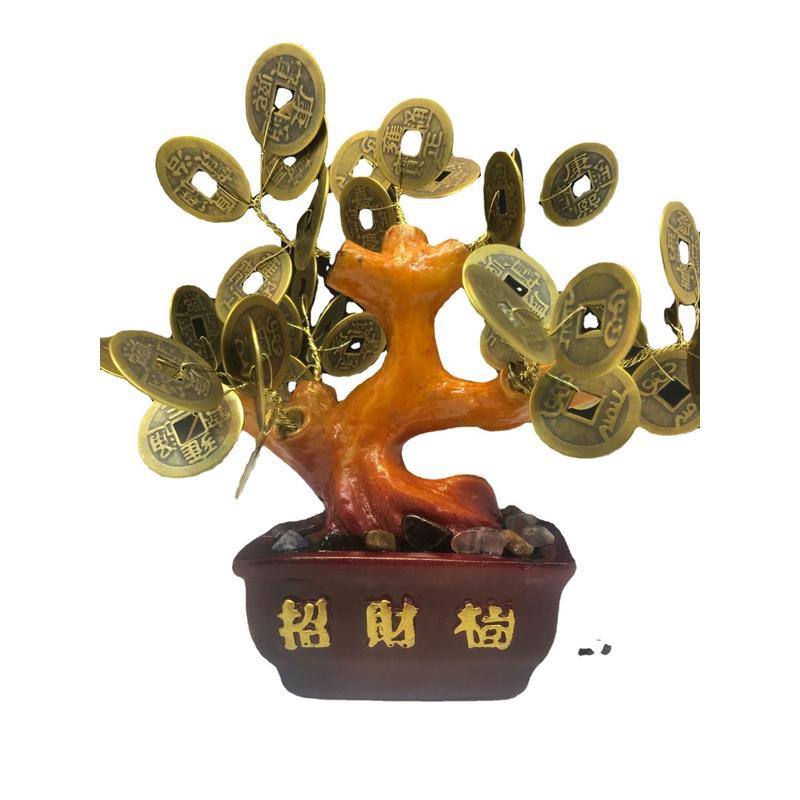 五帝铜钱发cai树酒柜装饰品摆件家居树聚cai摇qian客厅开业礼品