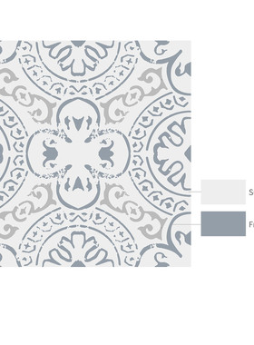 funlife免蓝灰色花纹加厚瓷砖贴酒店改造抽象胶自粘贴法式kts104