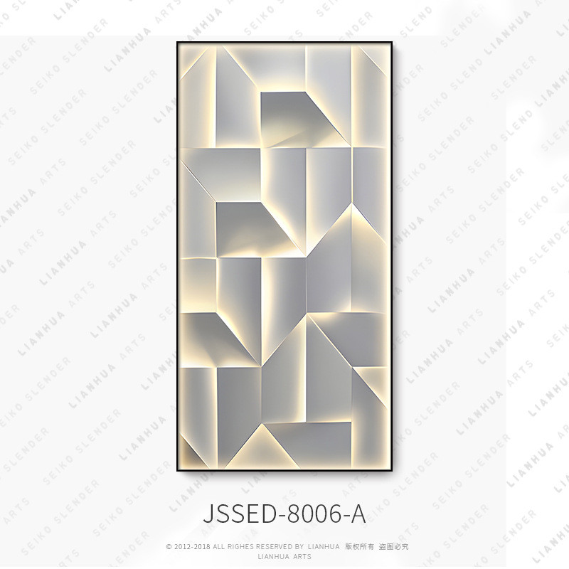 led灯艺术画带灯装饰画现代轻奢玄关画客厅沙发落地晶瓷画简约画