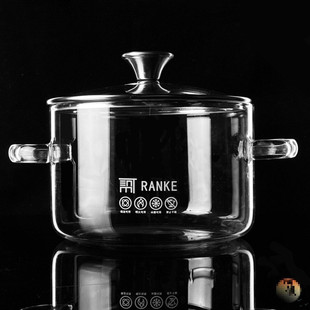 【3500ML大容量】打边炉清水锅高硼硅玻璃汤锅可电可燃灶汤锅上镜