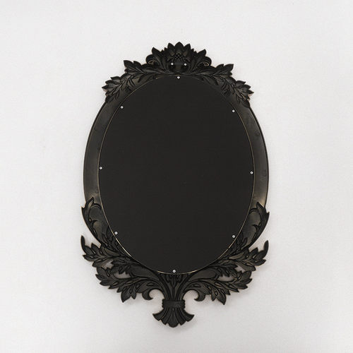 全新镜风挂镜简约北欧式复古浮雕椭圆装饰镜卧室玄关装饰法式批发