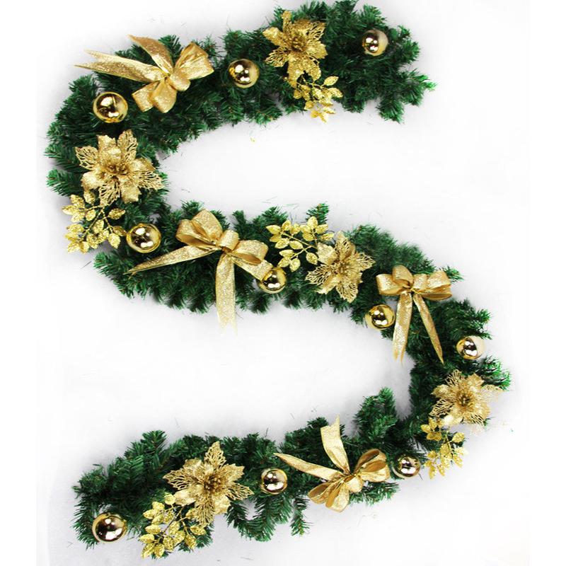 厂家圣诞藤条圣诞树装饰品2.7米加装饰品豪华圣诞节高档密