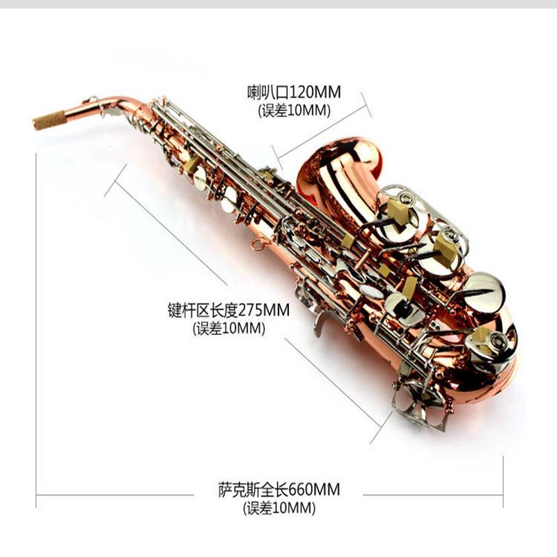 【萨克斯】黄铜乐器萨克斯 萨克斯紫铜身镀镍键E调中音