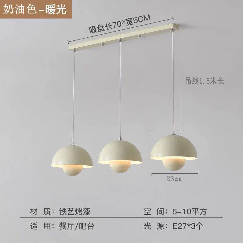 餐厅吊灯单头led吧台创意餐桌欧式家用客厅饭厅现代简约美式灯具