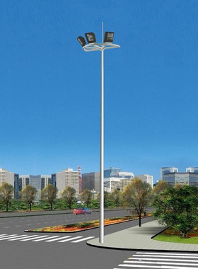 15米型中杆灯广场灯球场灯十字路口半圆型灯杆钠灯圆盘led路灯杆