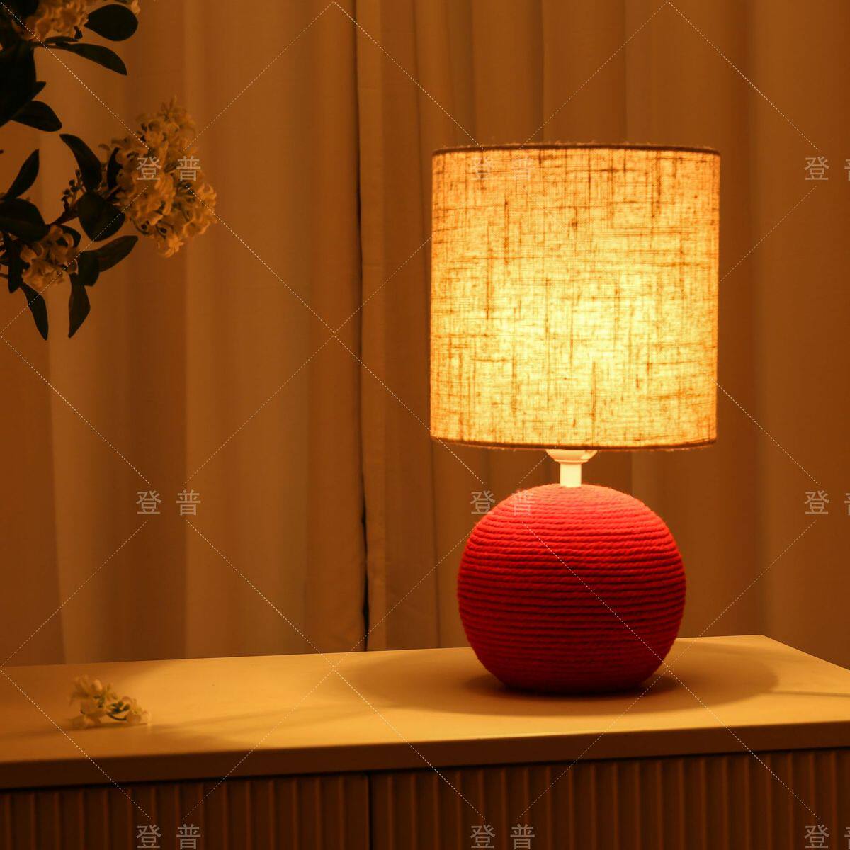 装饰摆件台灯侘寂风酒店个性灯新中式卧室床头灯复古简约边柜台灯