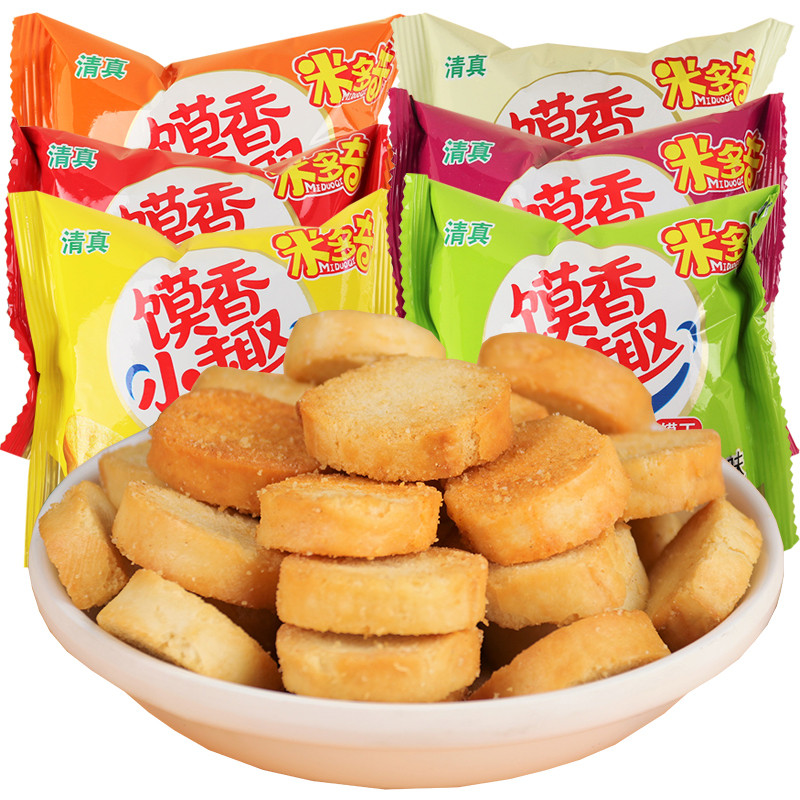 新货米多奇烤香馍片馍丁早餐烤馍馒头片饼干零食品小吃散装整箱批
