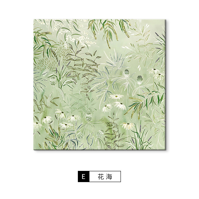 艺术花园 中古花卉丛林现代卧室装饰画客厅小众艺术餐厅玄关挂画