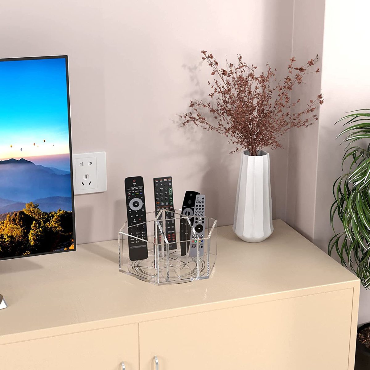 热卖亚克力笔筒 7 个隔层,多收纳盒记号笔存储艺术品容量