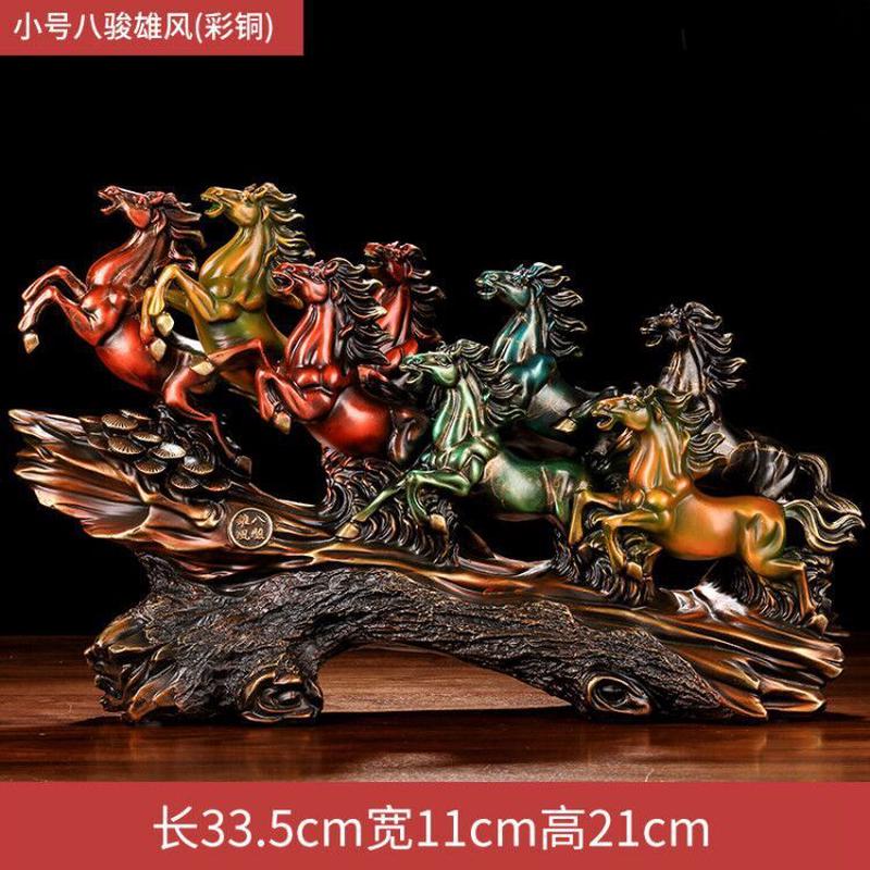 吉祥源纯铜家居骏雄风马摆件全铜工艺品八玄关办公室装饰乔迁礼品