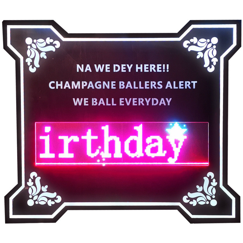 led发光字手举牌编程广告牌生日快乐酒吧ktv气氛道具logo灯牌