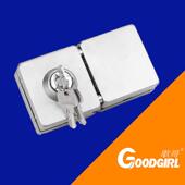 方形无框玻璃门锁办公室钥匙锁时尚 简约门控五金带不锈钢锁具