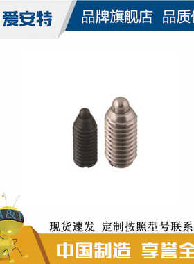 爱安特正品(A&T)螺纹式弹簧柱塞一字槽型 PTSSL-M6-2H-M30