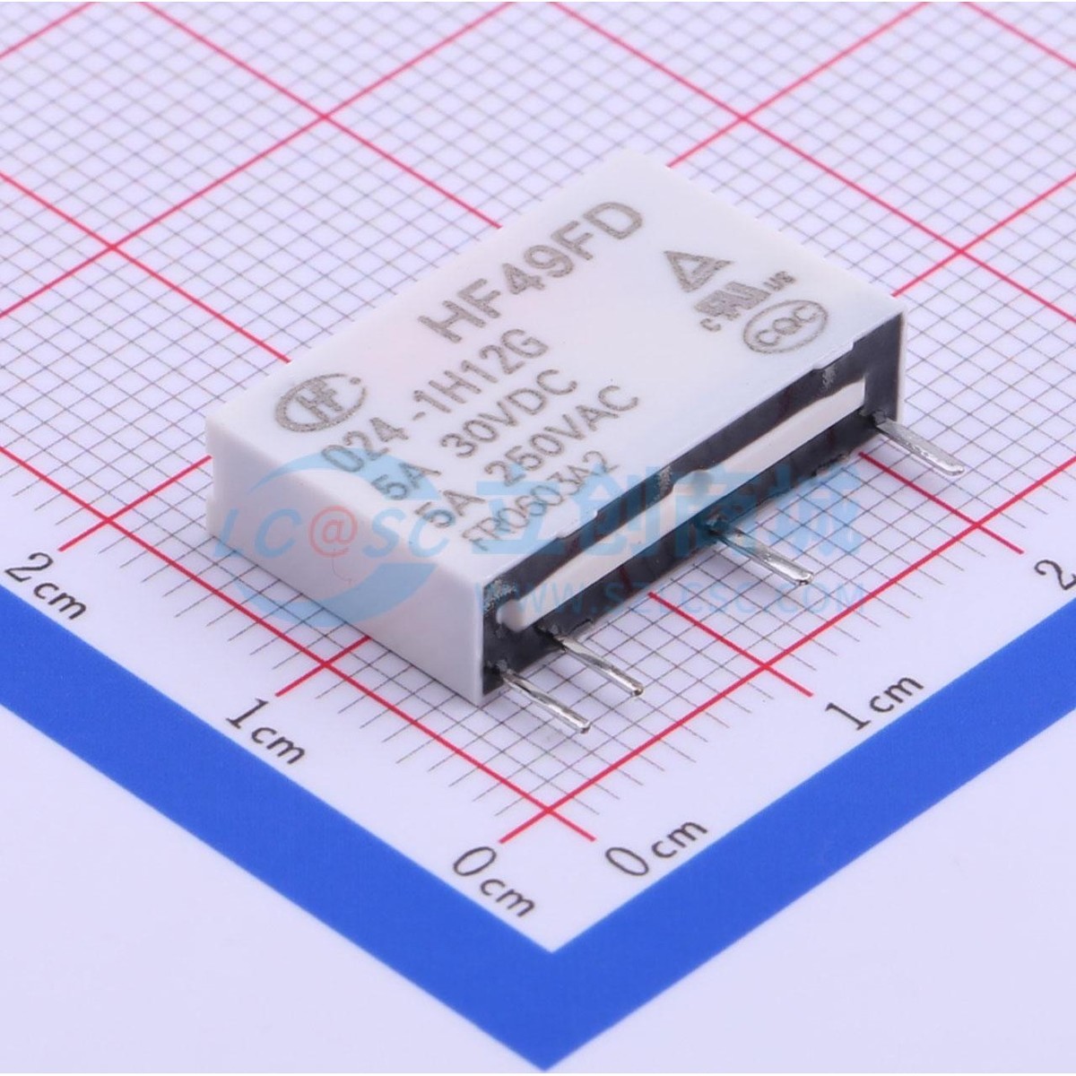 功率继电器 HF49FD/024-1H12G SIP,5x20mm 4 24V 电子元器件配单