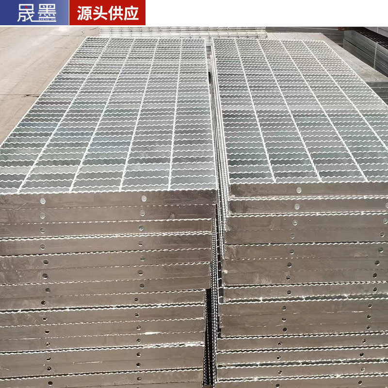插接齿型钢格板平台压焊踏步板道路防滑插接板网格齿形刚格栅板