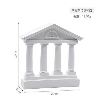 希腊古城石膏建筑模型罗马柱摆件欧式装饰摆设神庙柱子树脂雕塑