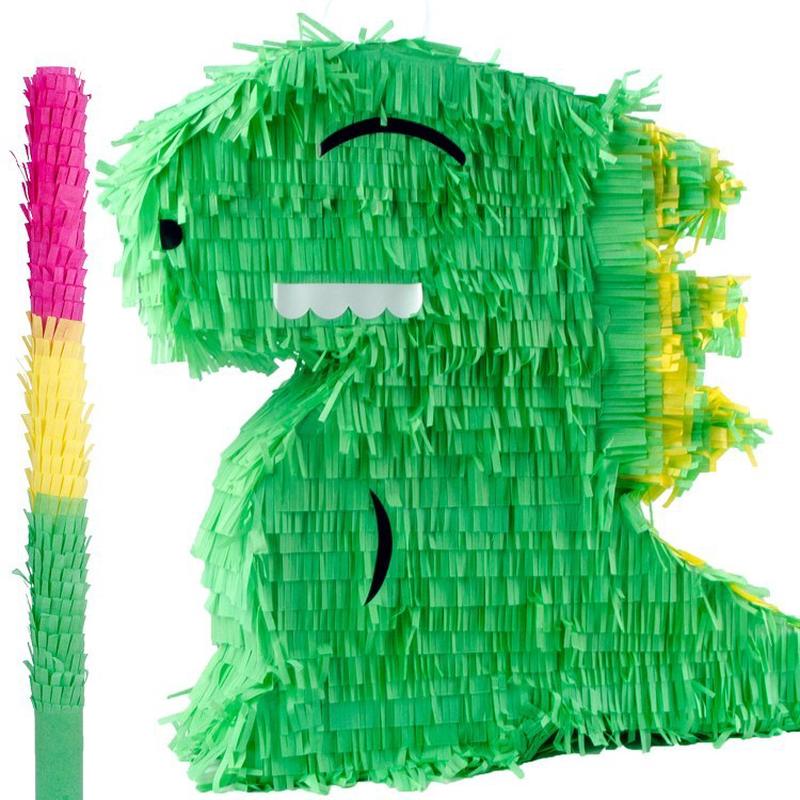 泽芝儿童派对用品皮纳塔聚会游戏砸糖道具pinata绿森林主题恐龙
