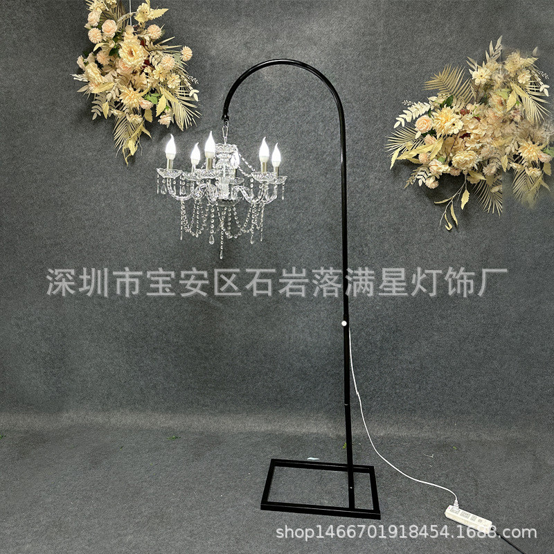 新款婚庆道具亚克力引路挂钩路引灯t台带装置畅销款婚礼堂装饰吊