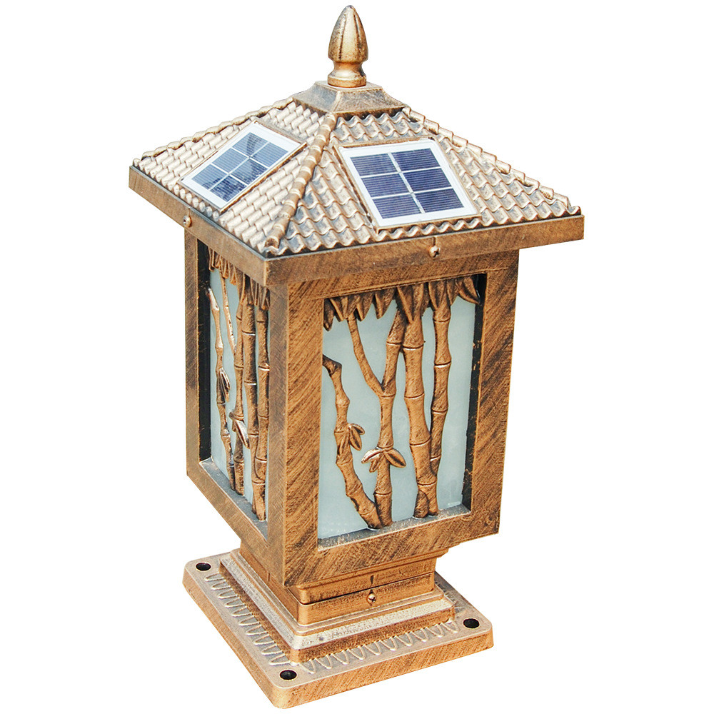 太阳能压铸铝防水户外家用别墅柱头灯大门柱头灯led别墅围墙灯厂