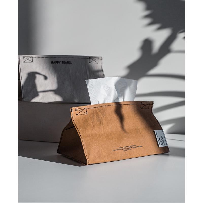 VM原创设计 水洗牛皮纸纸巾袋纸抽盒家用车载简约北欧ins风纸抽袋