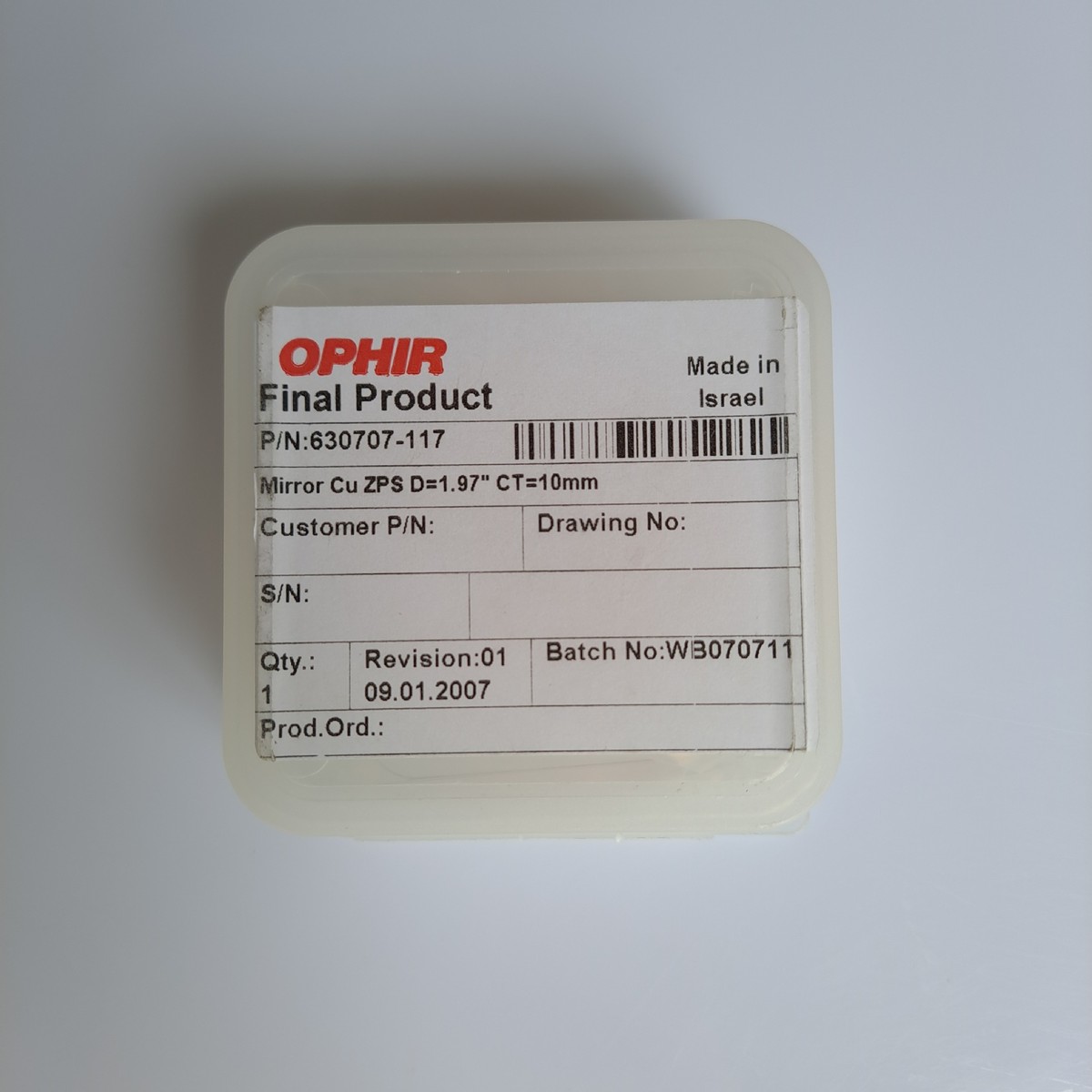 激光切割机铜反射镜激光模切机铜镜片50*10反射反镜ophir镜片