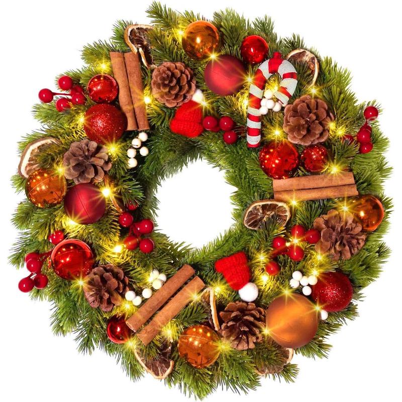 圣诞花环挂装饰门圣诞节布置圣诞挂件圣诞橱窗道具热卖