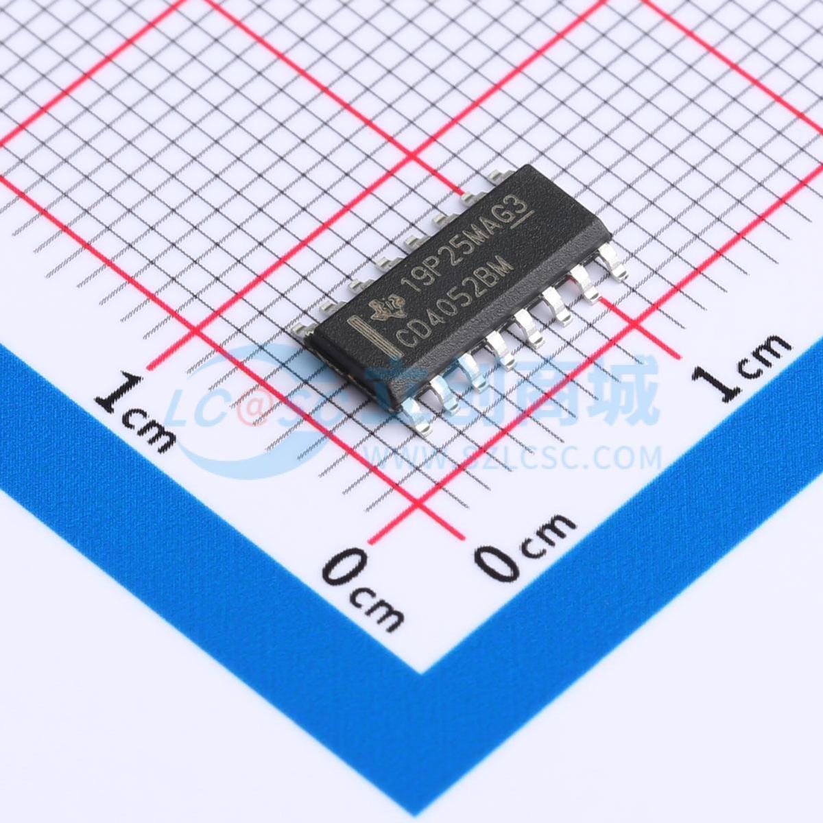 模拟开关/多路复用器 CD4052BM96G3 SOIC-16 原装 电子元器件配单