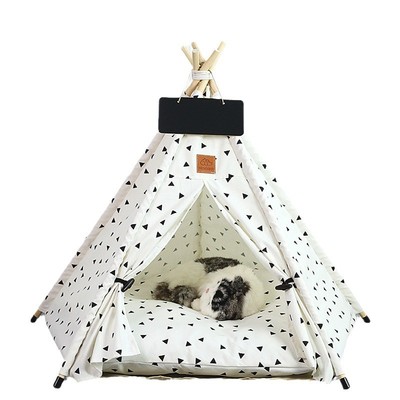 新款宠物帐篷狗窝猫别墅四季通用可拆洗猫房子小型犬狗窝中可折叠