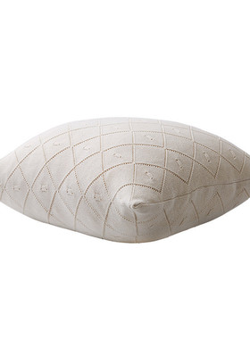 gju8沙发抱枕套床头睡觉靠枕套家用不含芯正方形纯色针织简约欧式