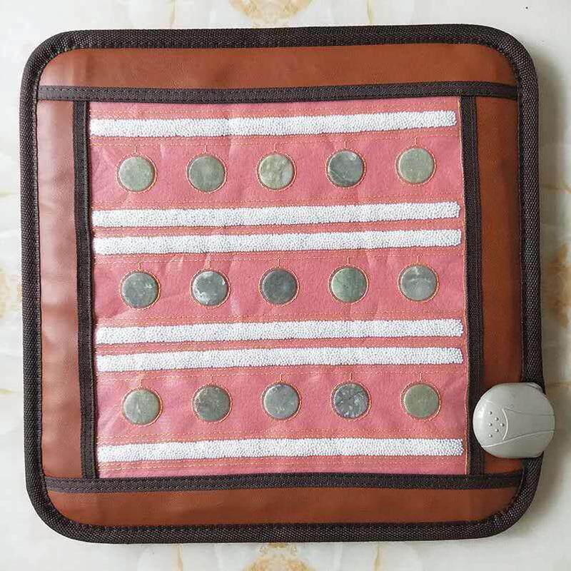 托坐垫玉石玛琳赭石电加热椅垫按摩沙发垫办公室