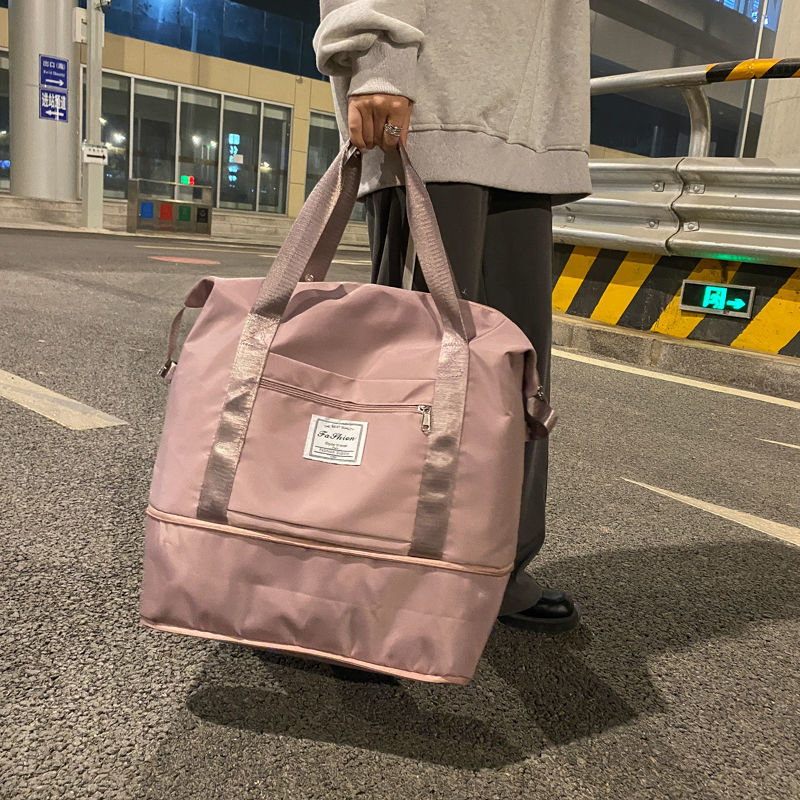 超大装衣服手提行李包女双肩轻便大容量短途旅行收纳袋可套拉杆箱