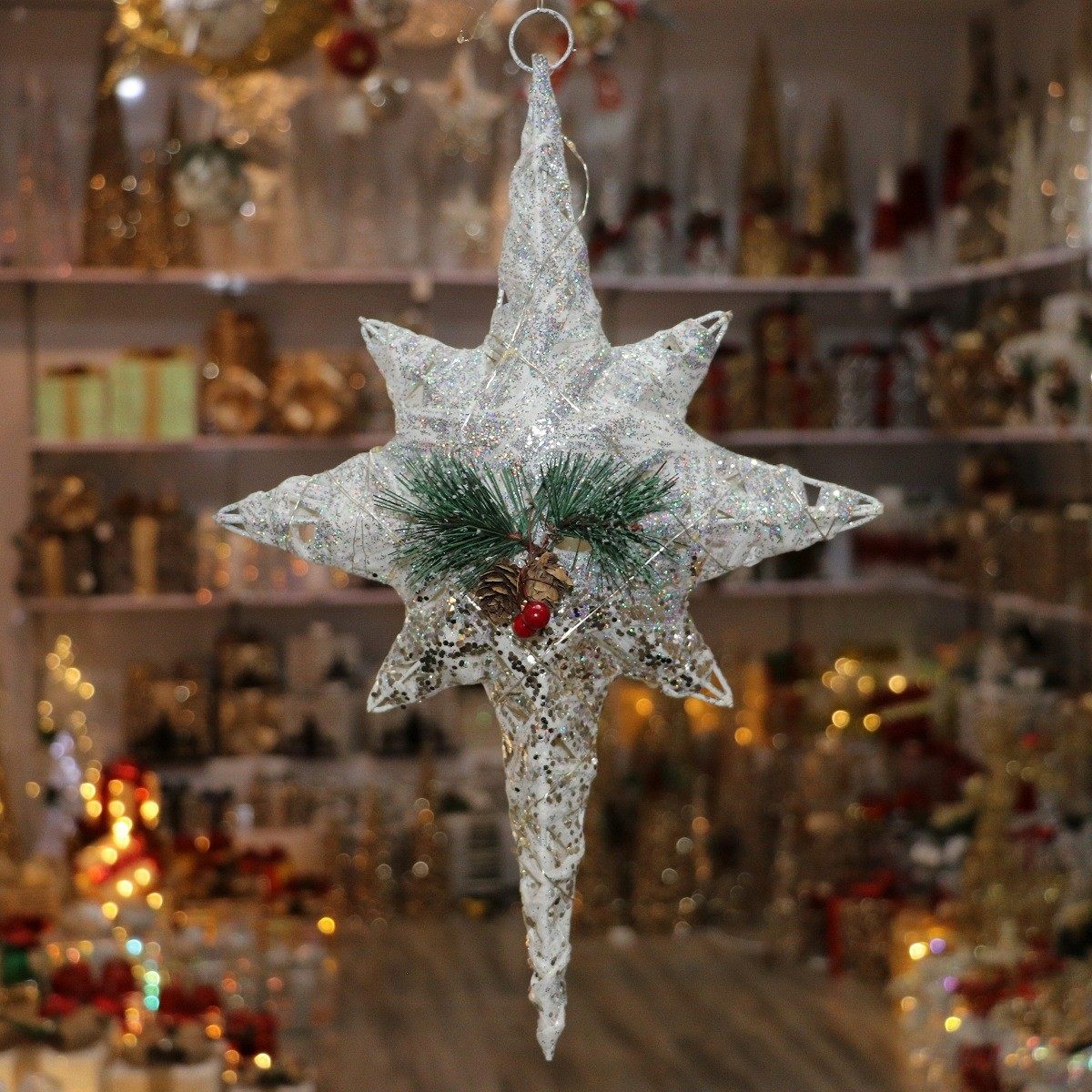 2024圣诞八角星装饰用品铁艺发光带灯家居商场橱窗家居圣诞树立体,节庆用品/礼品,圣诞装饰品,淘宝优惠券,粉丝福利购,淘宝优惠卷