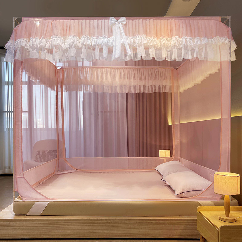 8jdk批发蚊帐支架拉链蒙古包儿童防摔三开门家用双人加粗儿童全包