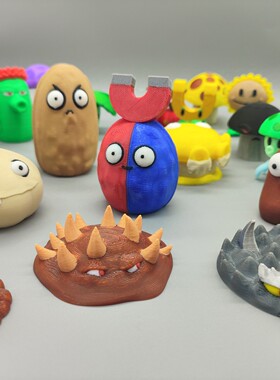 植物大战僵尸3D打印模型实物摆件植物大战僵尸杂交版桌面冰瓜香蒲