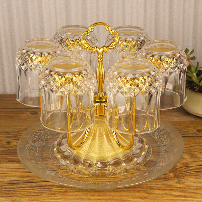 玻璃杯架子水杯挂架茶酒杯架家用欧式带托盘倒挂6只客厅套装,家庭/个人清洁工具,杯架,淘宝优惠券,粉丝福利购,淘宝优惠卷