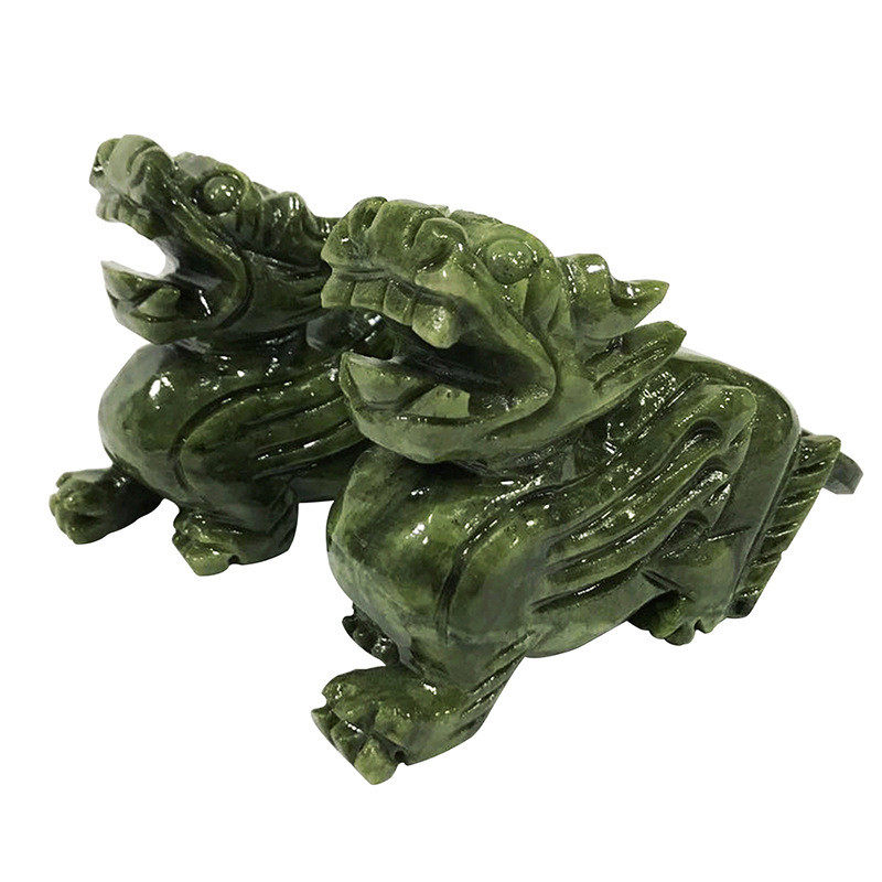 现货批发青玉貔貅摆件一对玉石工艺品家居办公室摆件批发玉摆件