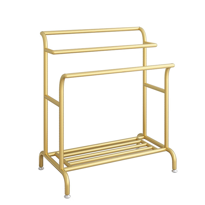 挂衣服架子可移动鞋架衣帽架加粗双杆挂衣架落地衣服卧室收纳架