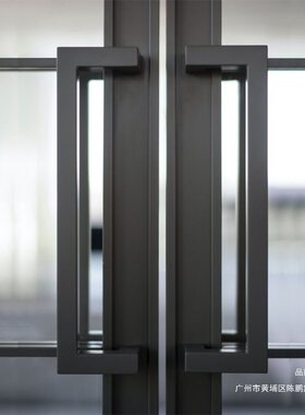 不锈钢方管双折弯对装偏拉手侧装铝合金玻璃木门拉手极简窄框把手